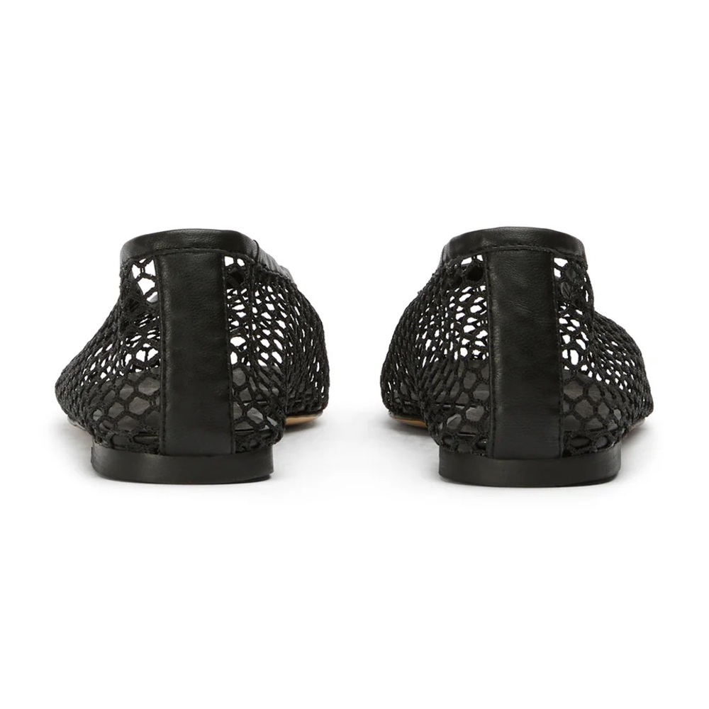 Tony Bianca Black Mesh Ballet flats NIB - Picture 3 of 7